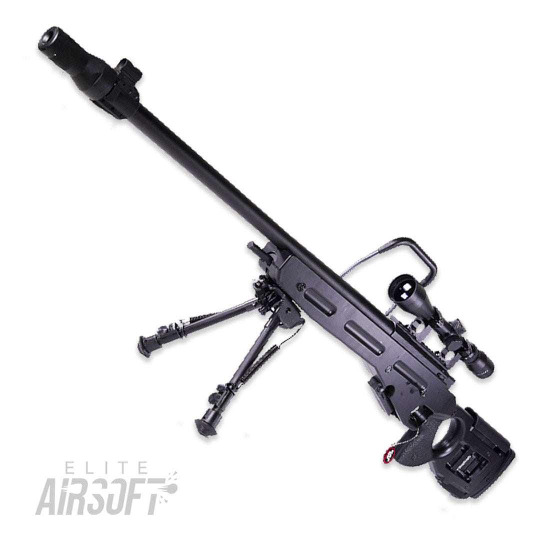 Snow Wolf SV98 Spring Bolt Action Sniper Rifle w/Scope & Bipod | Black